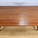 Important Shuttered Table in Sapelli Mahogany, Directoire style – 1970