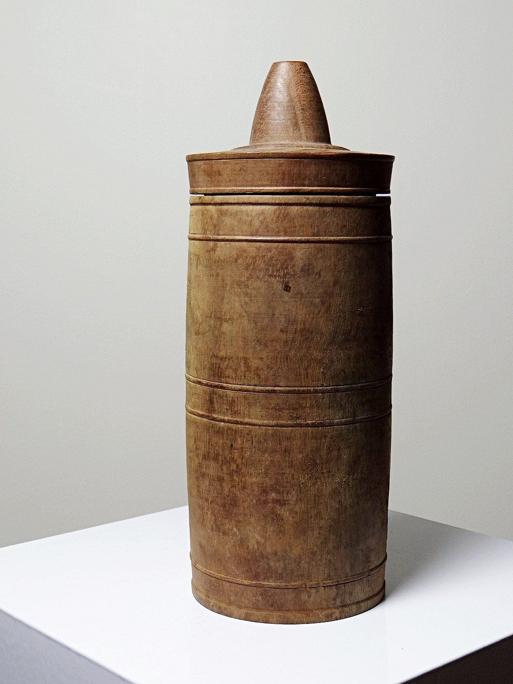 Old turned wooden case/box, 19th-20th century, mechanical? beekeeping?