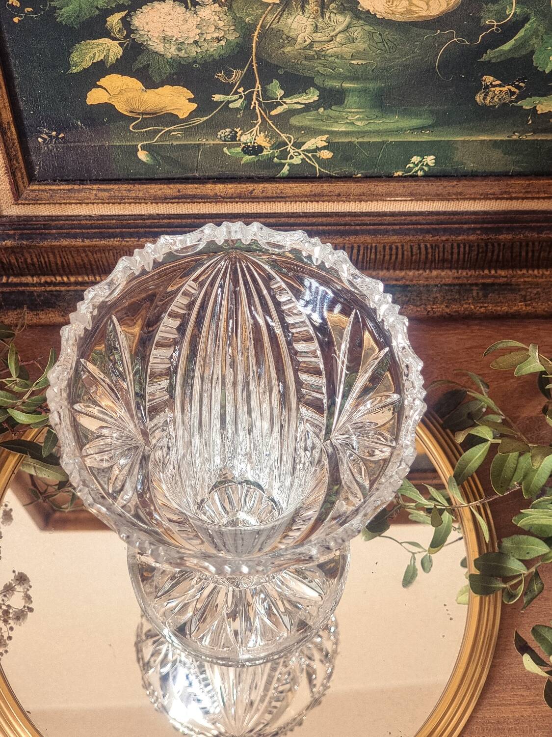 Cut crystal vase
