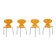 set of 4 'Ant' chairs by Arne Jacobsen for Fritz Hansen, 1974