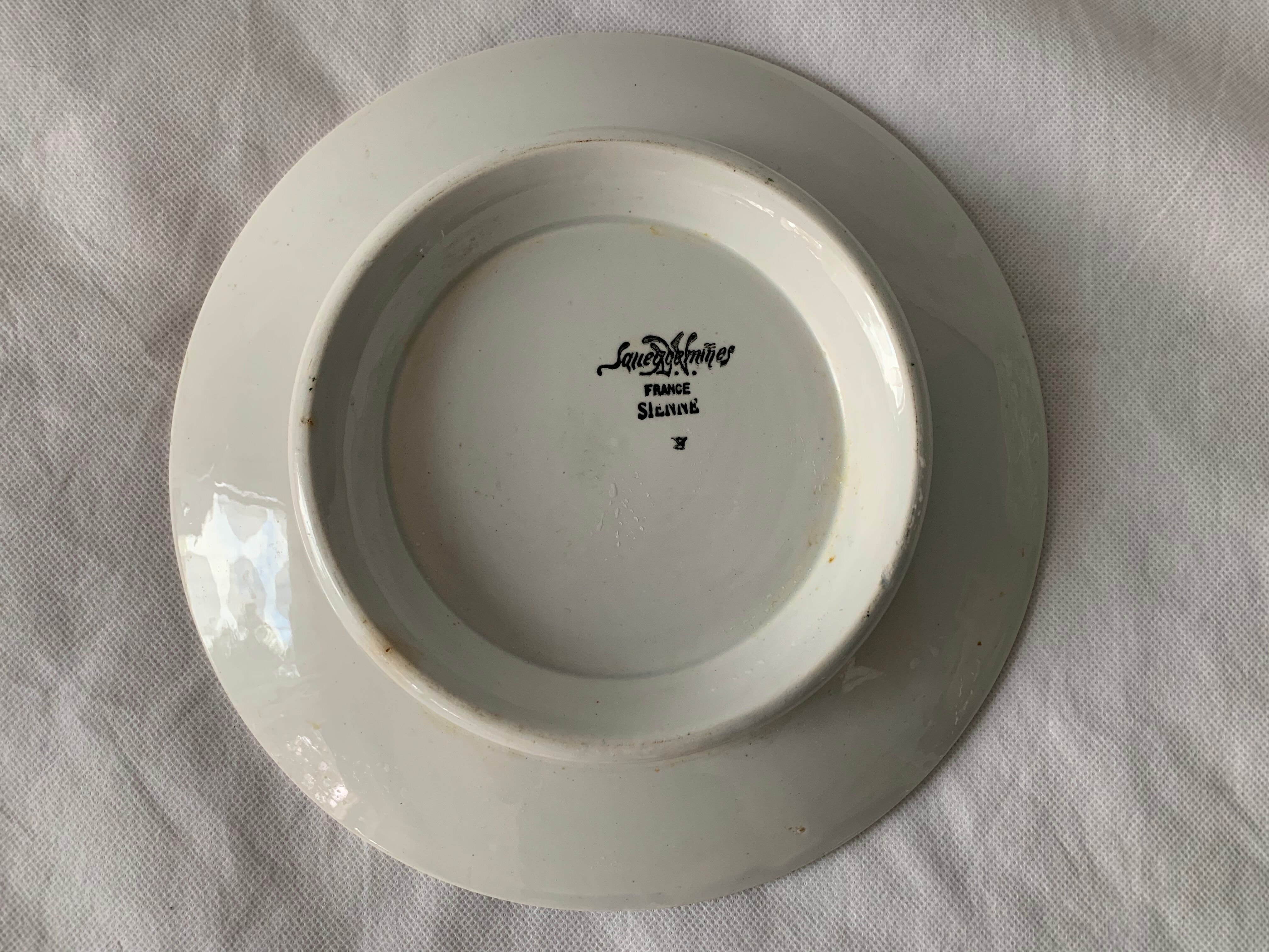 Old compotier Sarreguemines model Siena, early twentieth century