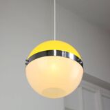 Lampe à Suspension Jaune Space Age, Italie, 1970s