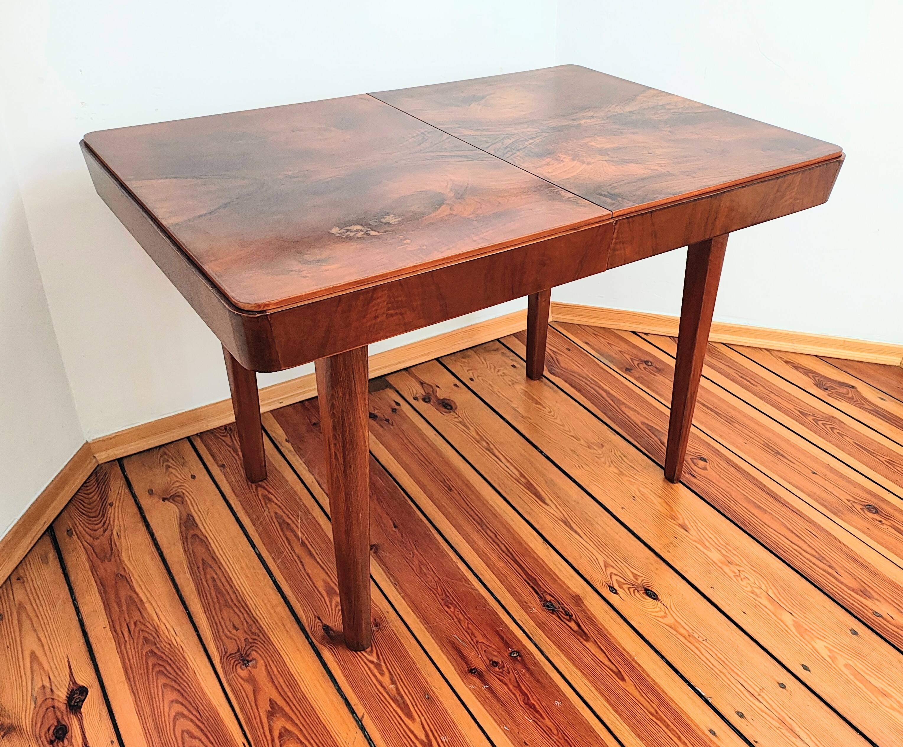 Mid-Century Czech Dining Table by Jindřich Halabala for Up Races, 1950s