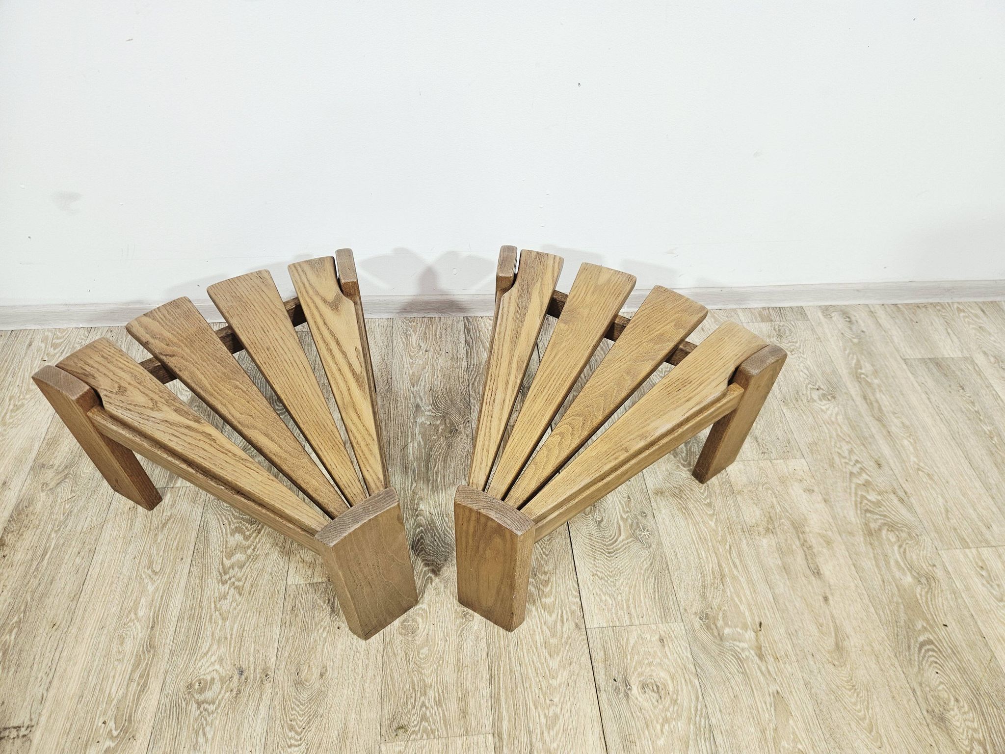 Set of two modular/side tables, Dittman, oak, Netherlands, 1970s.
