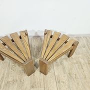 Set of two modular/side tables, Dittman, oak, Netherlands, 1970s.