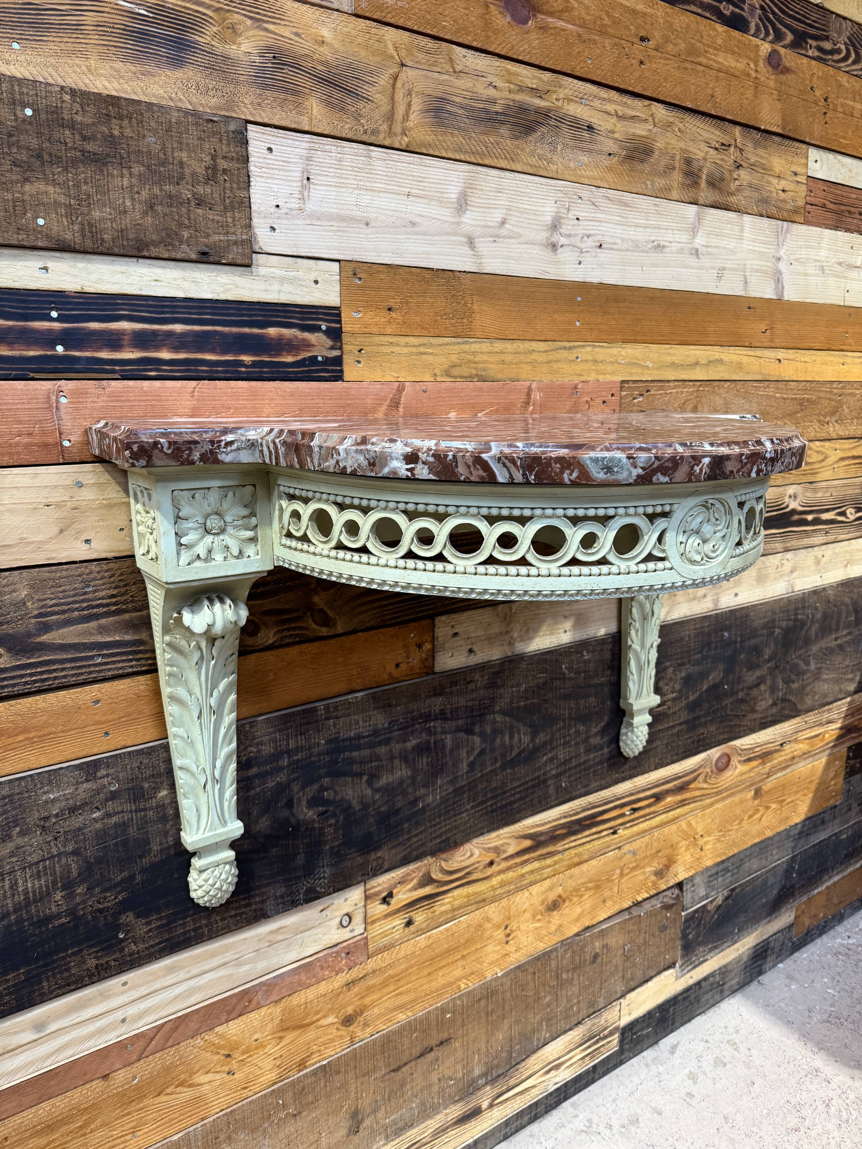 Console murale de style Louis XVI, années 1970