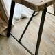 Wooden set and metal legs
