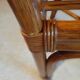 Set of 2 armchairs in adult varnished woven rattan