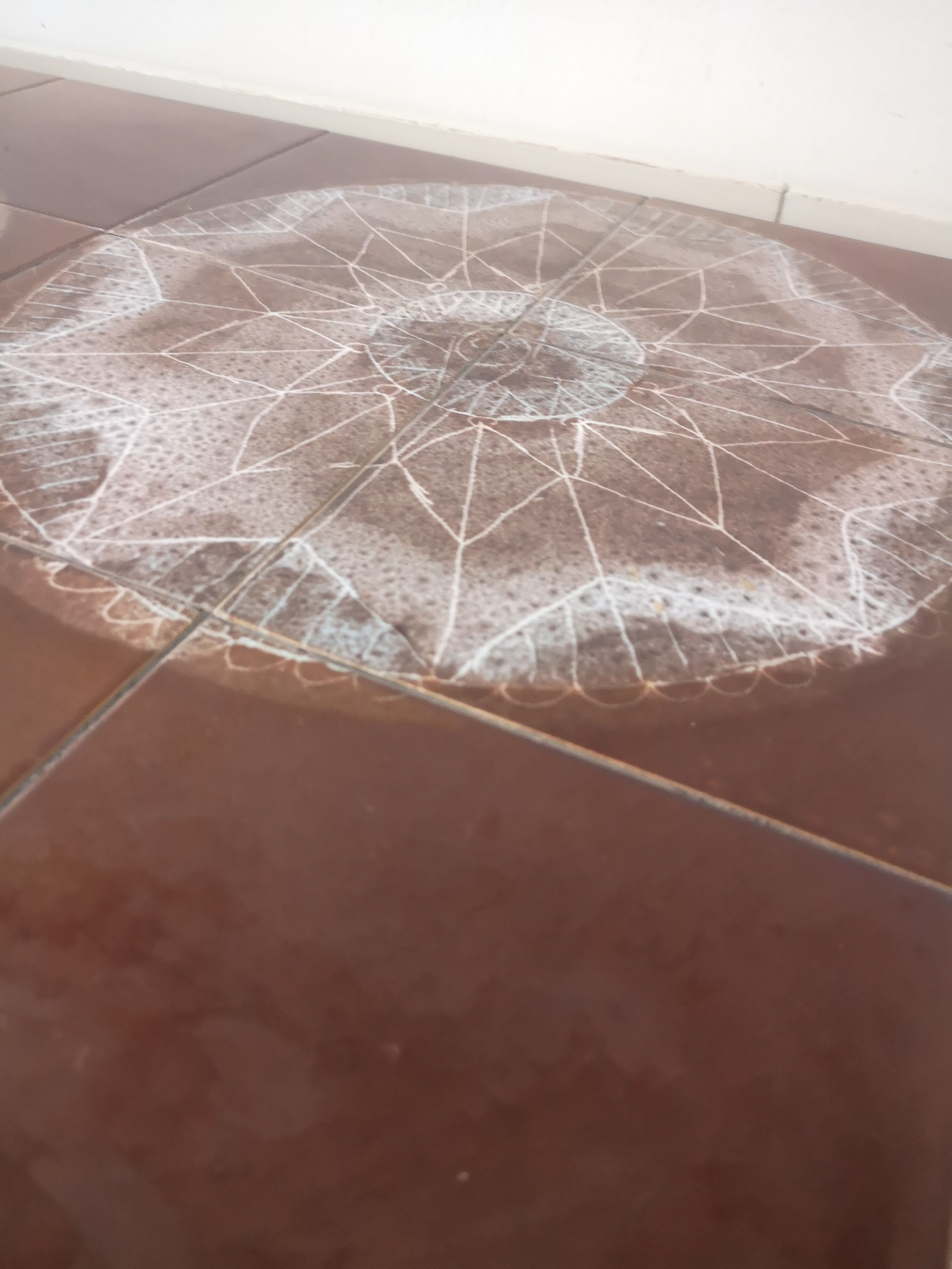 Coffee table in wood and ceramic, design 1970