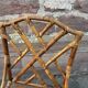 pair of garden chairs in bamboo and woven rattan 1950