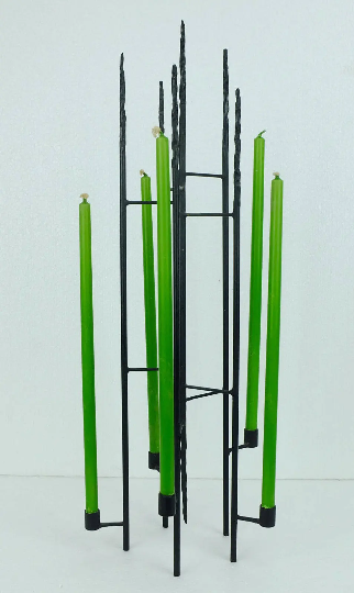 Vintage filigree mid century candleholder iron 60s