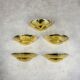 5 half moon brass wall lights Hollywood Regency style by Egoluce