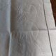 Antique embroidered sheet set of two linen pillowcases 235 X 305 cm monogram NC