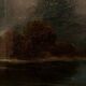 Mill landscape by the water, 20th century, signed