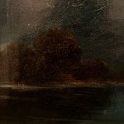 Mill landscape by the water, 20th century, signed