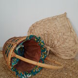 Vintage tripod rattan worker