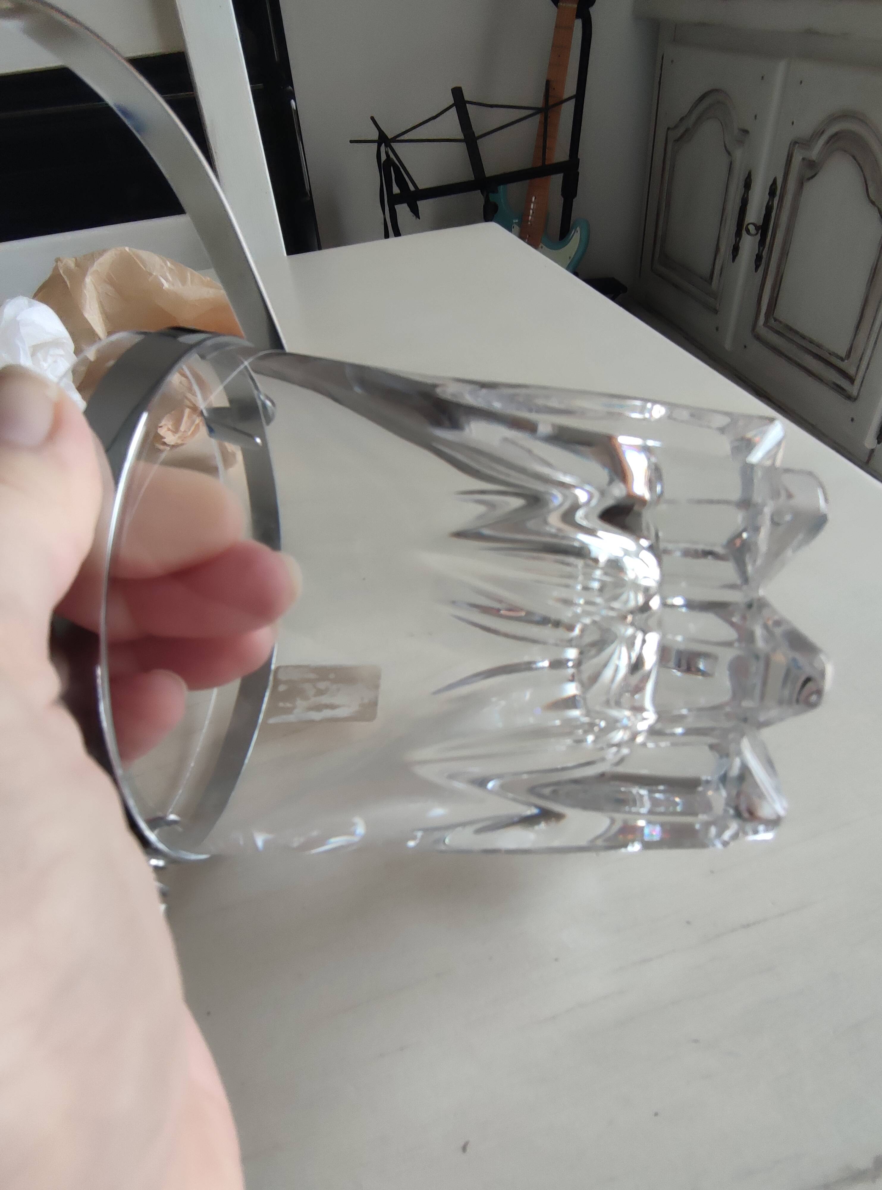 Crystal ice bucket from the royal crystal factories of Champagne.