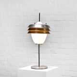 Italian table lamp in metal and opal glass, 1960s