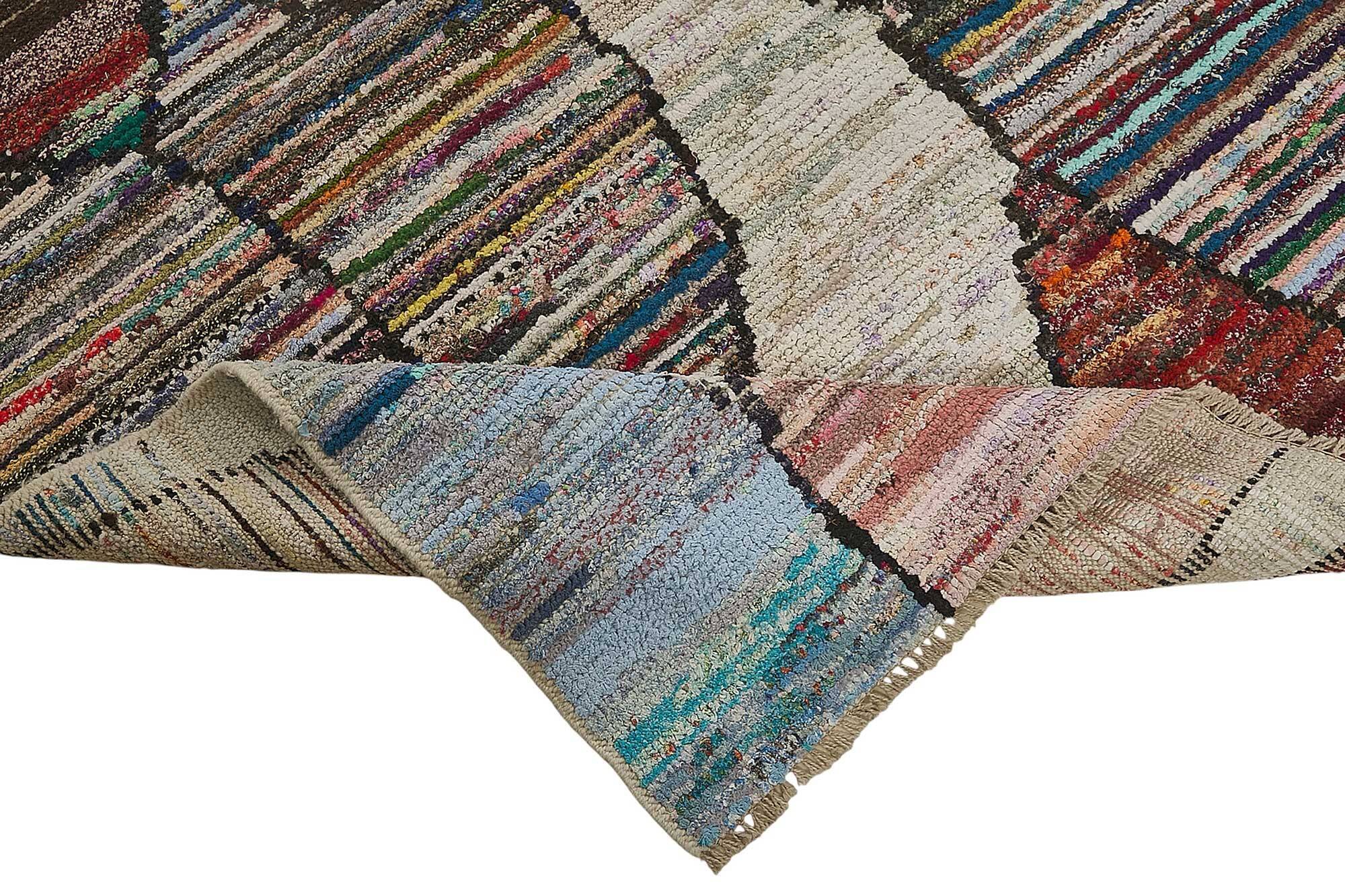 Handwoven Turkish Recycled Boho Rug 226 cm x 330 cm