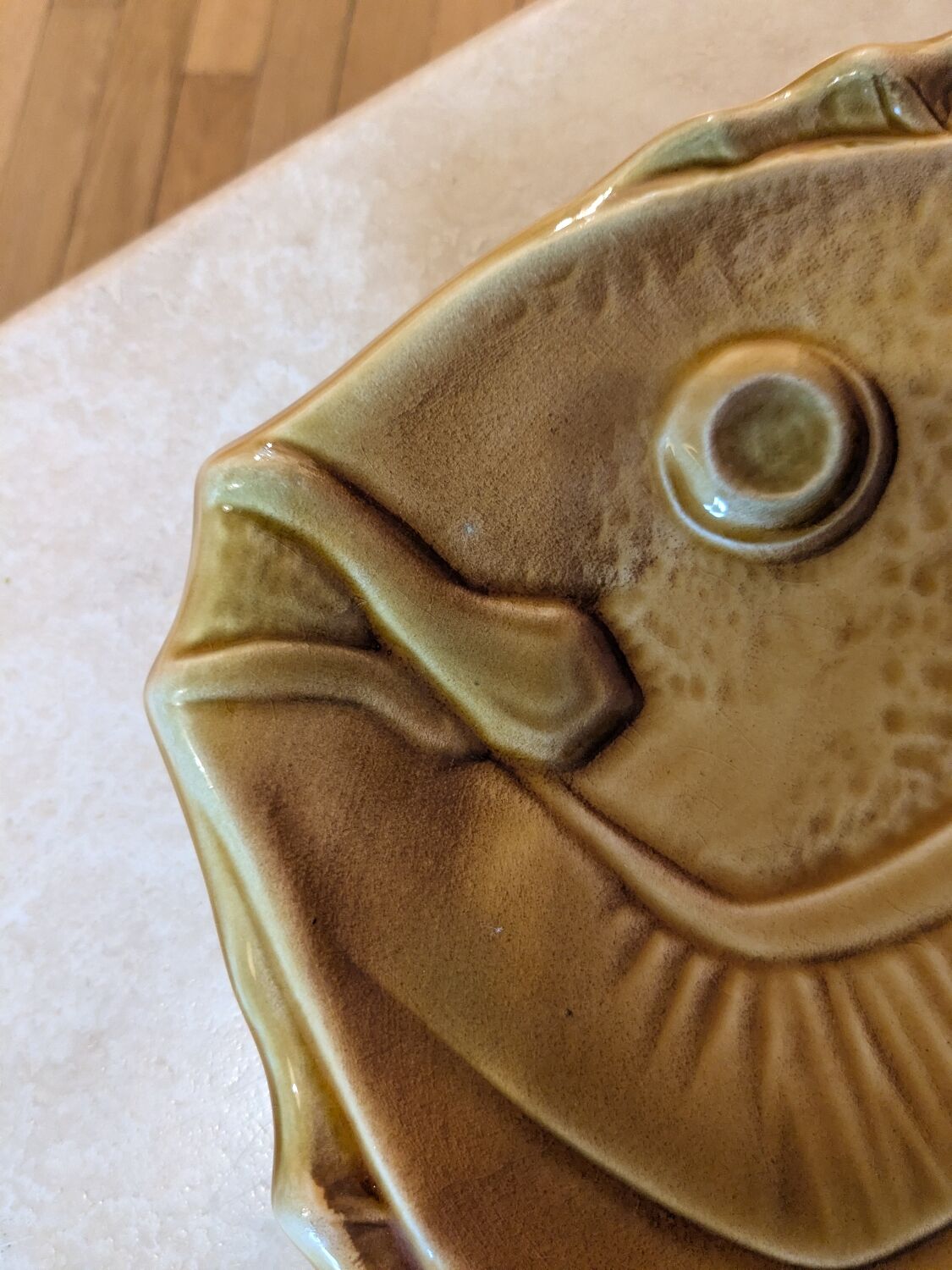 Large fish dish Sarreguemines