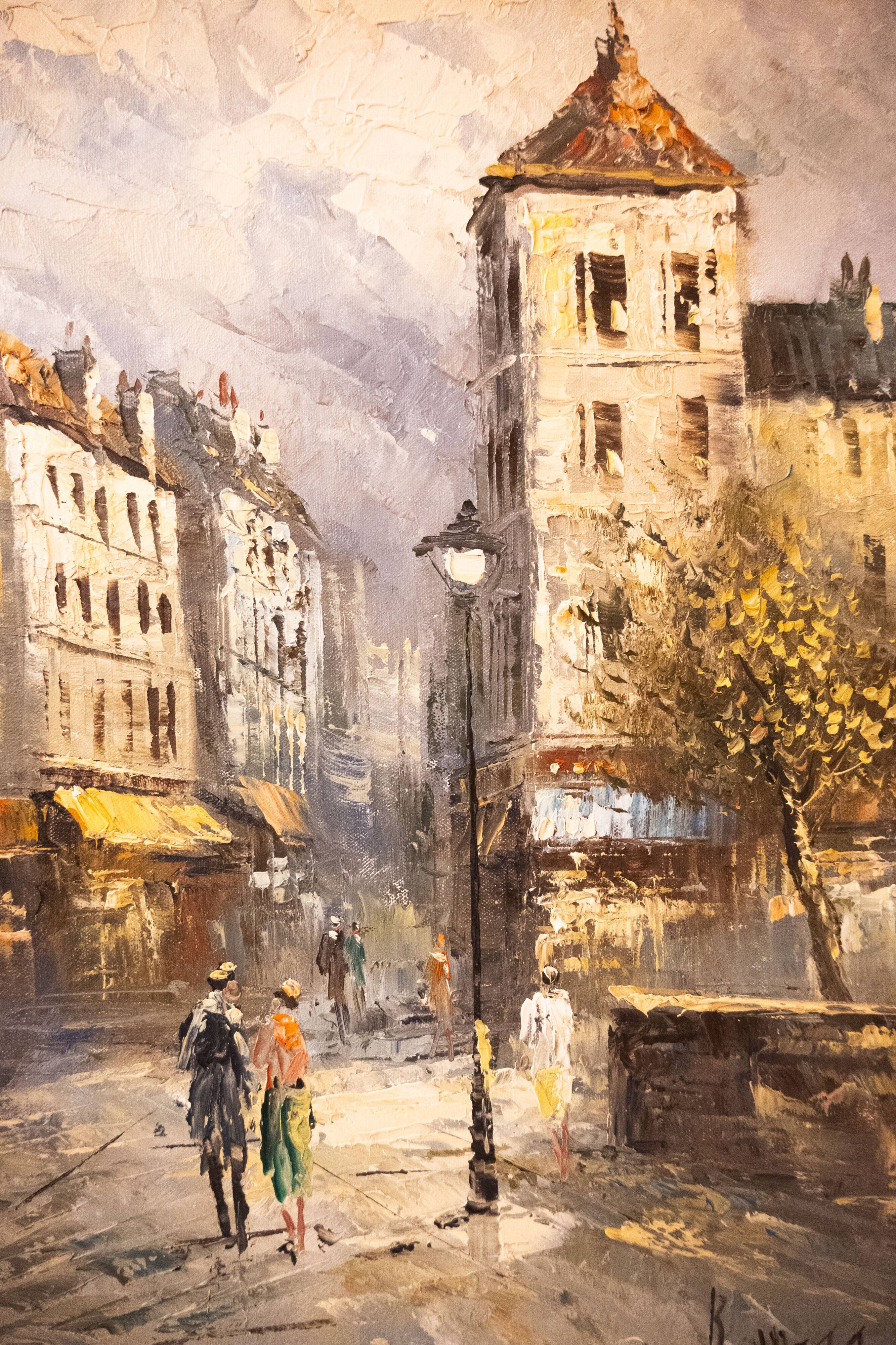 Painting of a view of Montmartre