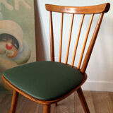 Chair with wood-khaki bars