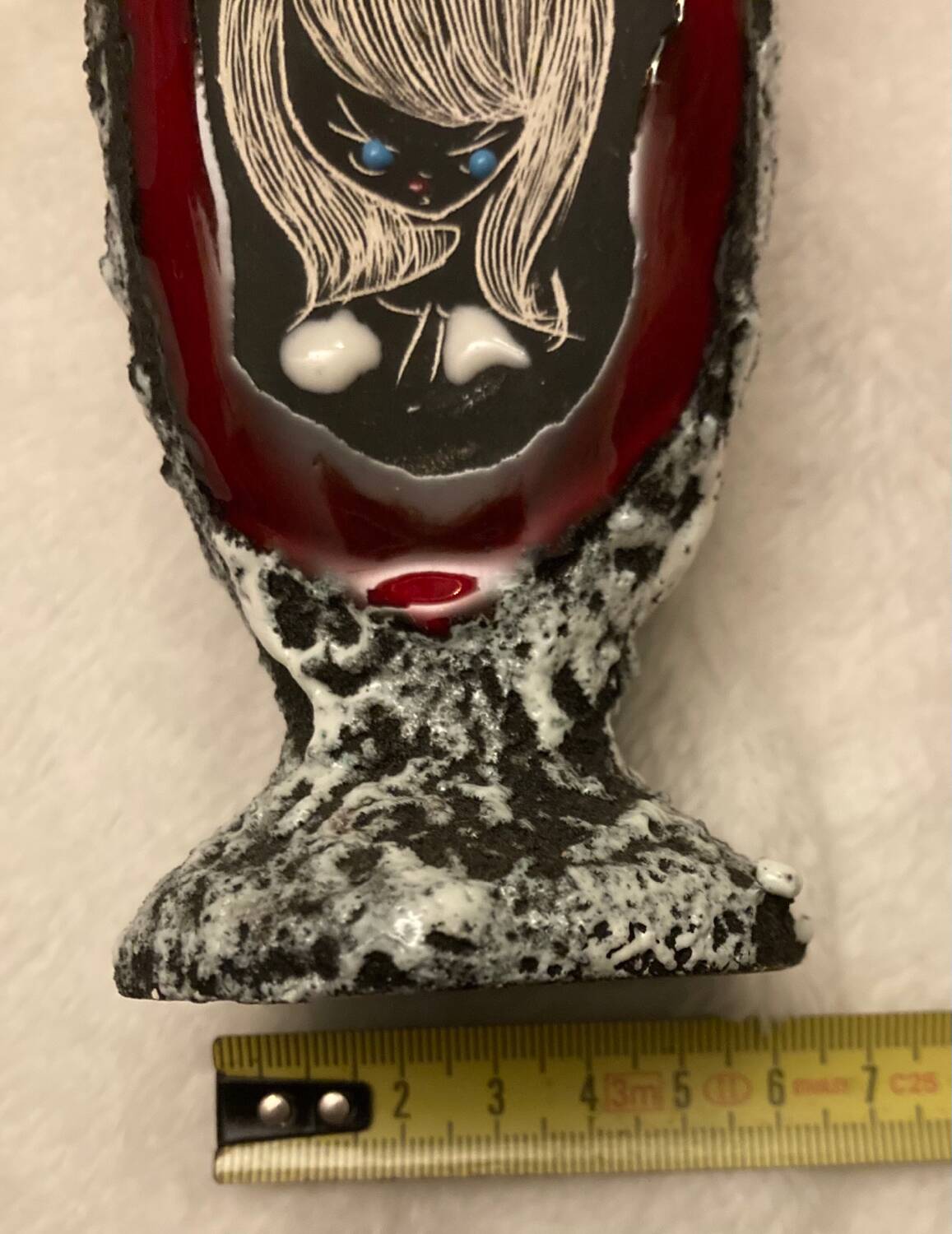 Set of 4 vintage lava stone mugs by Giulianelli.