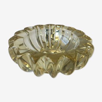 Art Deco ashtray in crystal Pierre d'Avesn France Lorraine