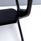 Black Ebonized Beech Serving Cart in the Style of Ico Parisi, Italy