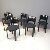 6 dining room chairs by Bruno Rey for Kusch & co, 1970s