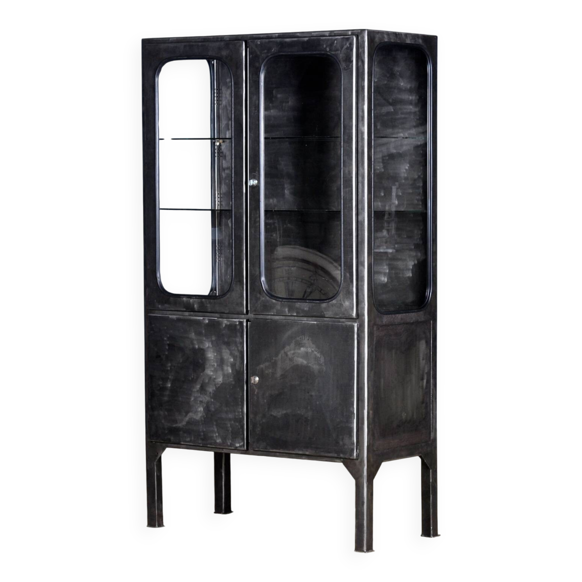 armoire à pharmacie polie, années 1970
