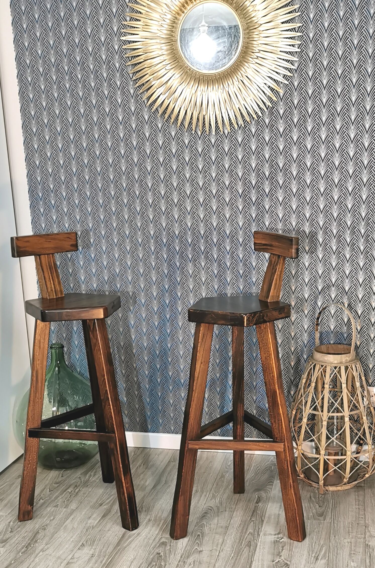 Pair of high stools