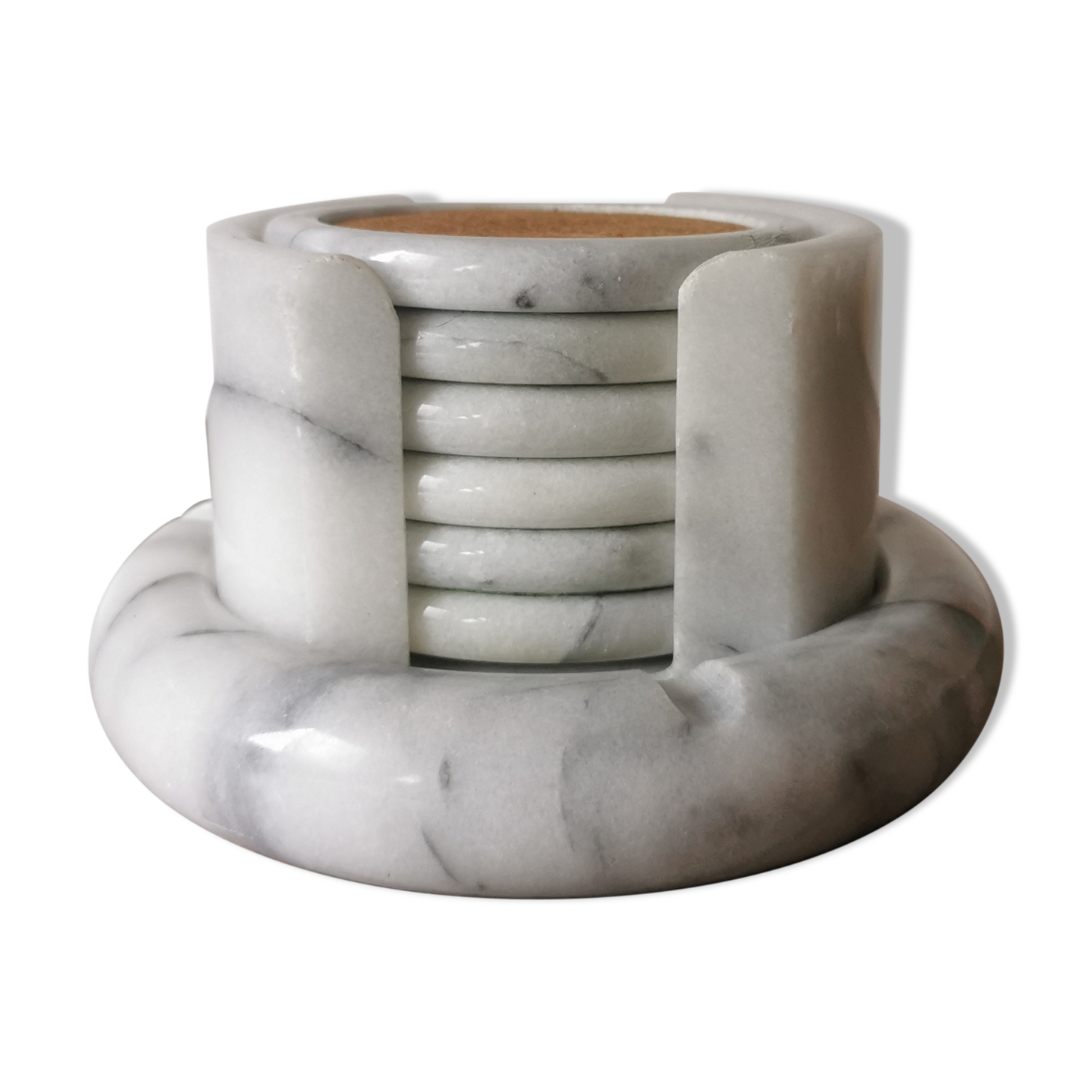 Ashtray and marble under glass