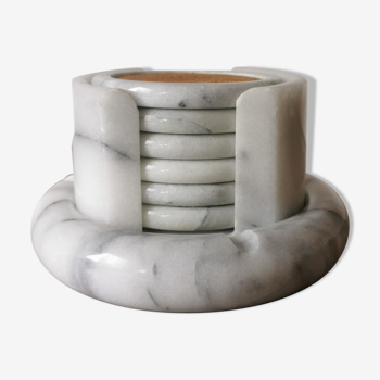 Ashtray and marble under glass