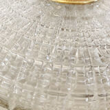 Ceiling lamp in glass and brass