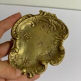 Empty art nouveau brass pocket