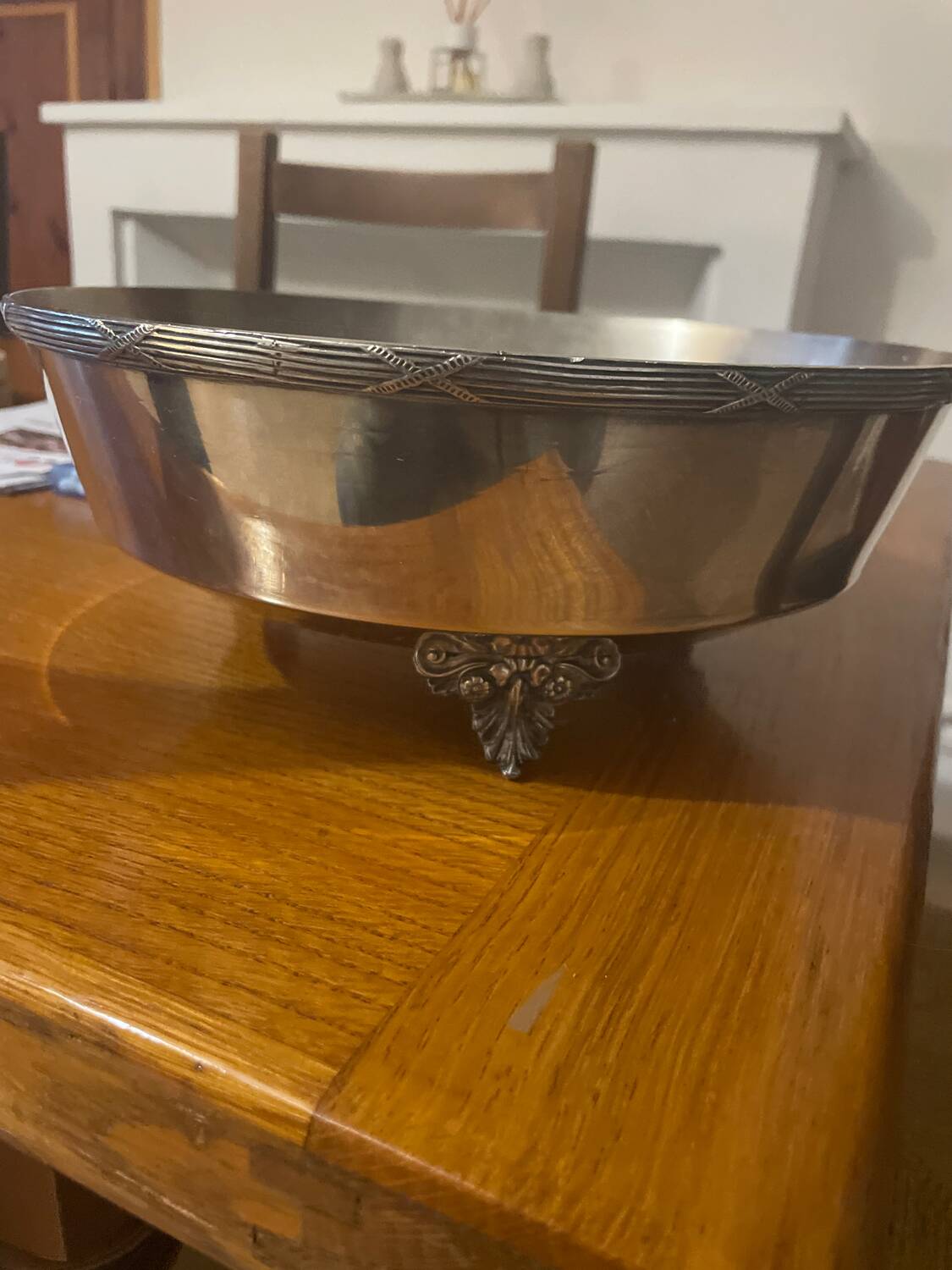 Silver salad bowl 900