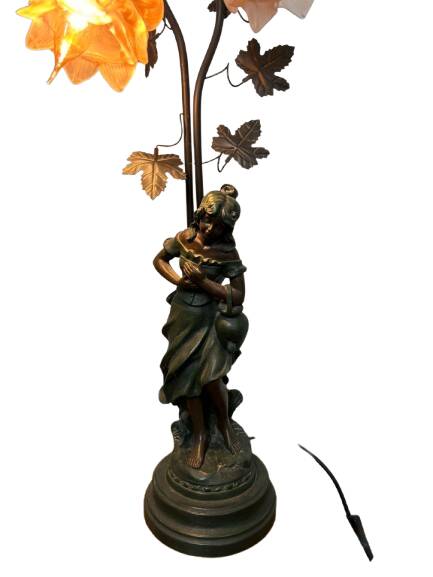 Table lamp in cast iron