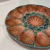 Sarreguemines earthenware oyster dish