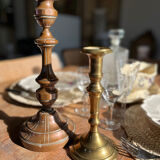 Vintage copper brass candle holder