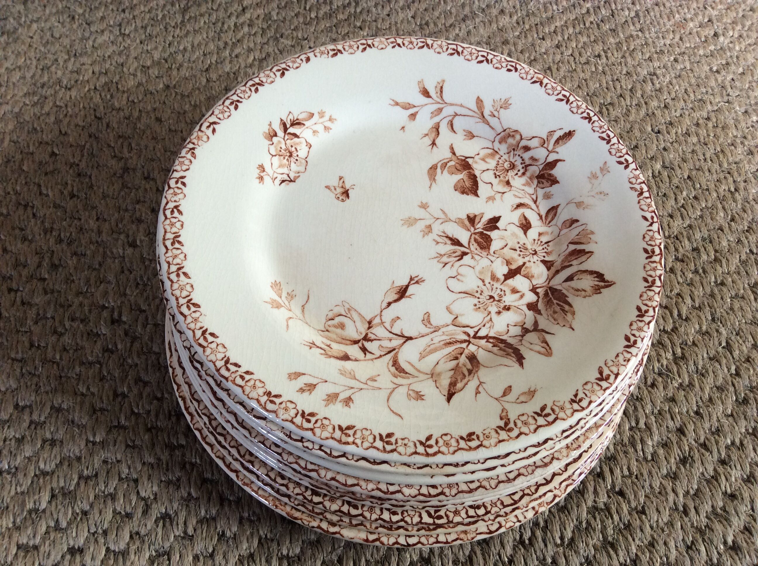 Series of 9 plates Iron Earth