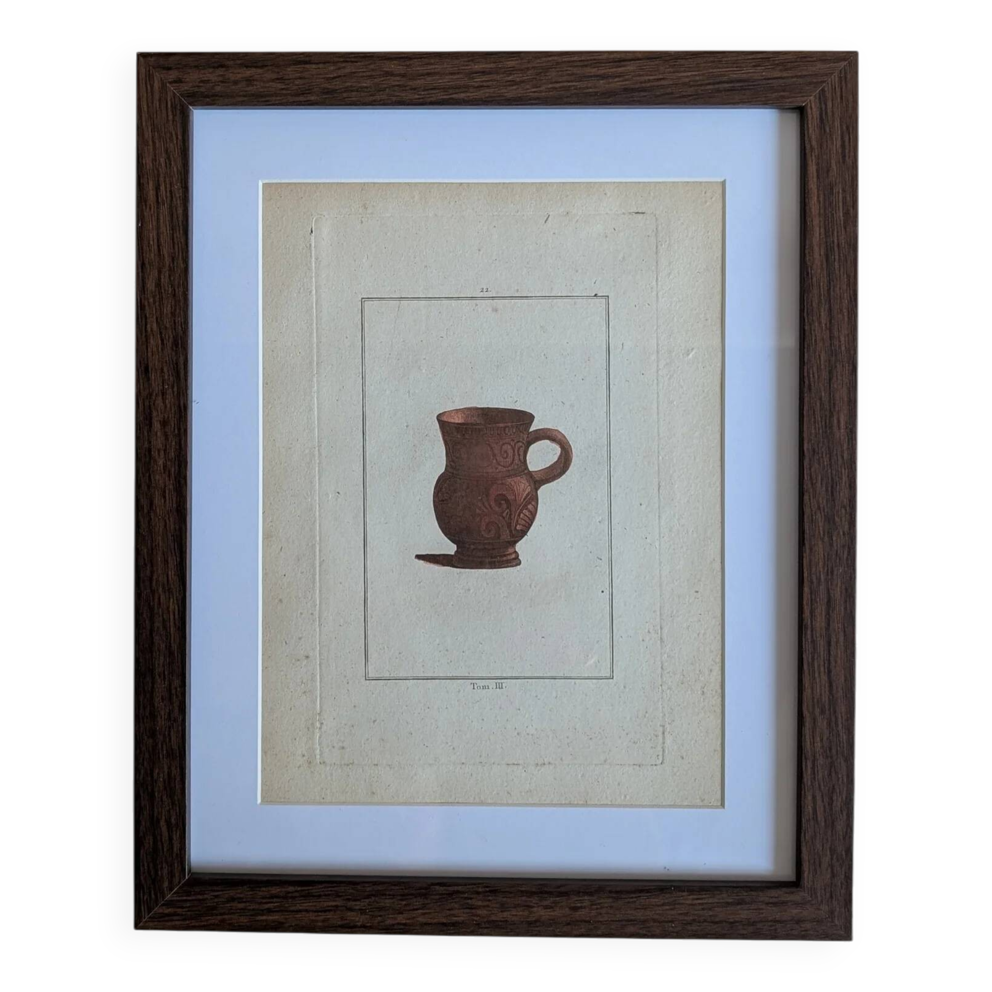 Ancient antique pottery engraving