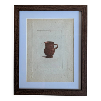 Ancient antique pottery engraving