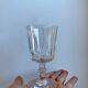 Set of 6 small crystal wine glasses engraved early twentieth century