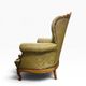 Vintage olive green baroque armchair / single seat / sofa