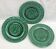 3 assiettes fruits Sarreguemines majolica émaux ombrants Rubelles
