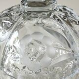 Large candy box in cut Bohemian crystal. Floral/Star motifs