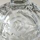 Large candy box in cut Bohemian crystal. Floral/Star motifs