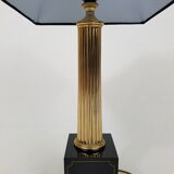 Lamp neoclassical a golden column the Dolphin Olympus