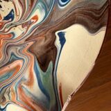 Glazed ceramic plate signed